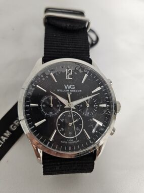 William Gregor Black Dial Men's Chronograph Watch